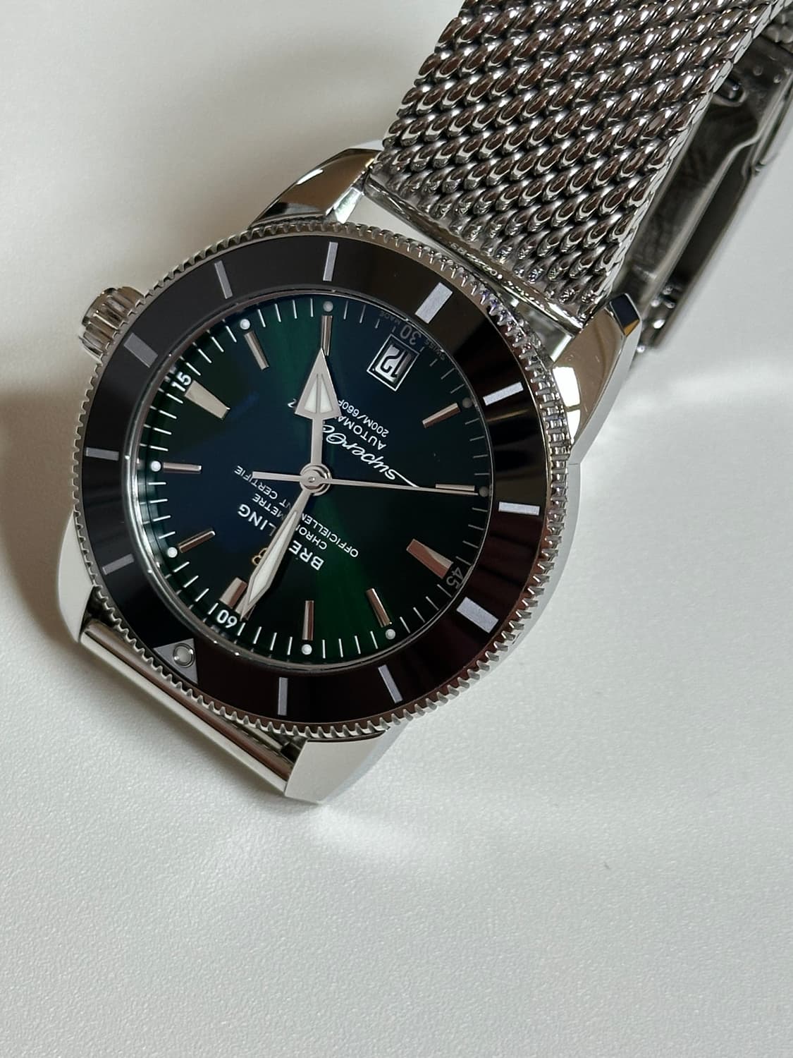 (국내매장판) 브라이틀링 슈퍼오션 헤리티지 B20 42mm 녹판 상품이미지2