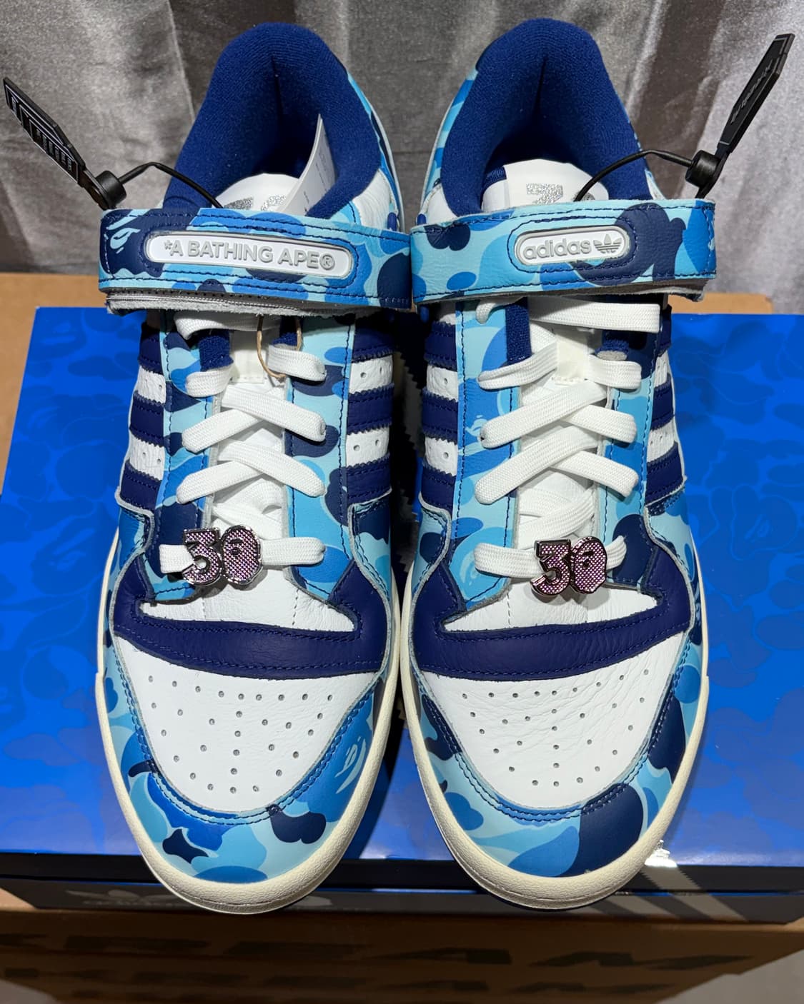 (새상품) 285, 255 아디다스 x 베이프 포럼 로우 블루 카모 상품이미지2