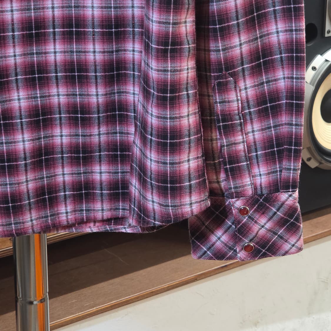 JPN 레드 웨스턴 자수 체크셔츠 상품이미지7