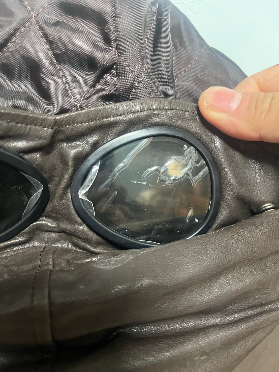 CP컴퍼니 브라운 고글가죽  자켓 상품이미지7