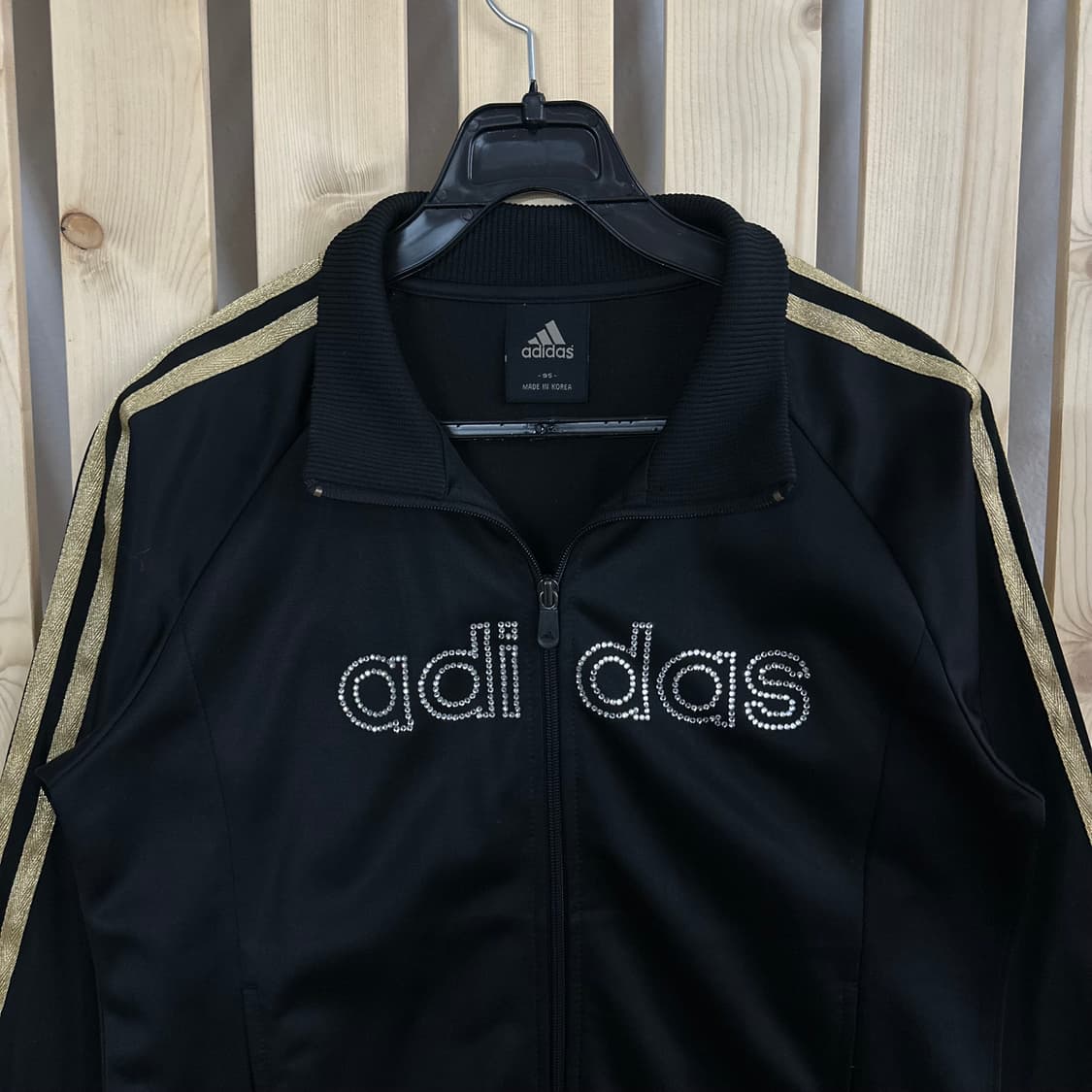 (M) 아디다스 골드 블랙 큐빅 져지 트랙탑 상품이미지3
