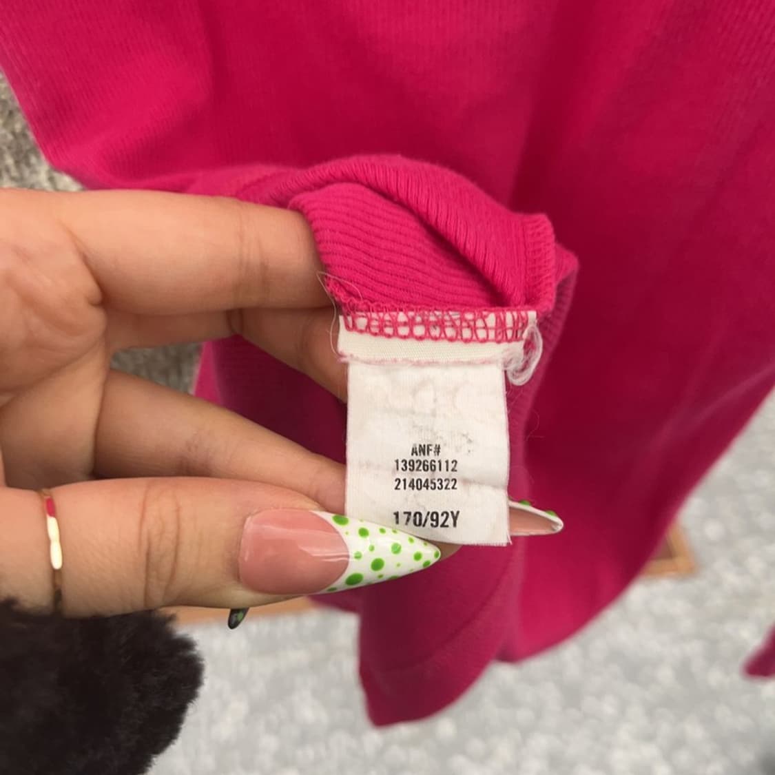 아베크롬비 Y2K 대장급 딱붙핏 핫핑크 긴팔 티 M C09022 상품이미지6