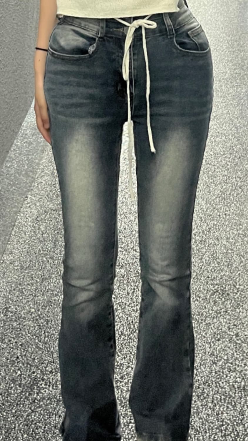 (실착샷!) 골반패드 내장 투버튼 부츠컷 그레이시중청!🤍 상품이미지1