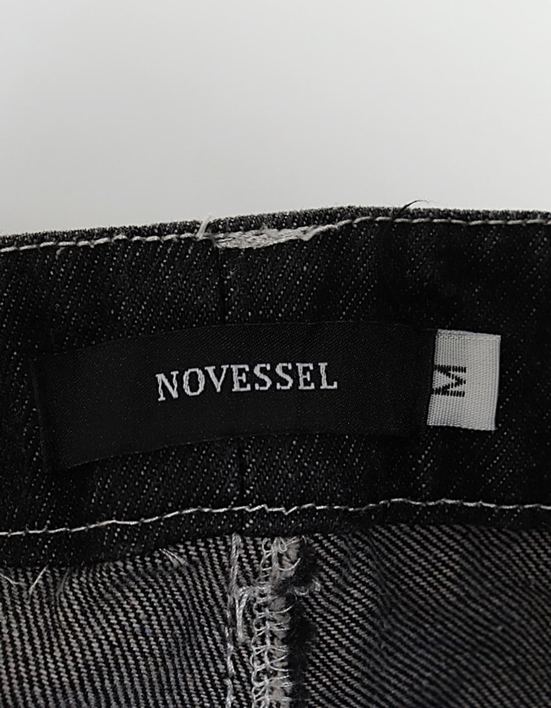 NOVESELL Border DamageLine Wide Denim Pa 상품이미지7