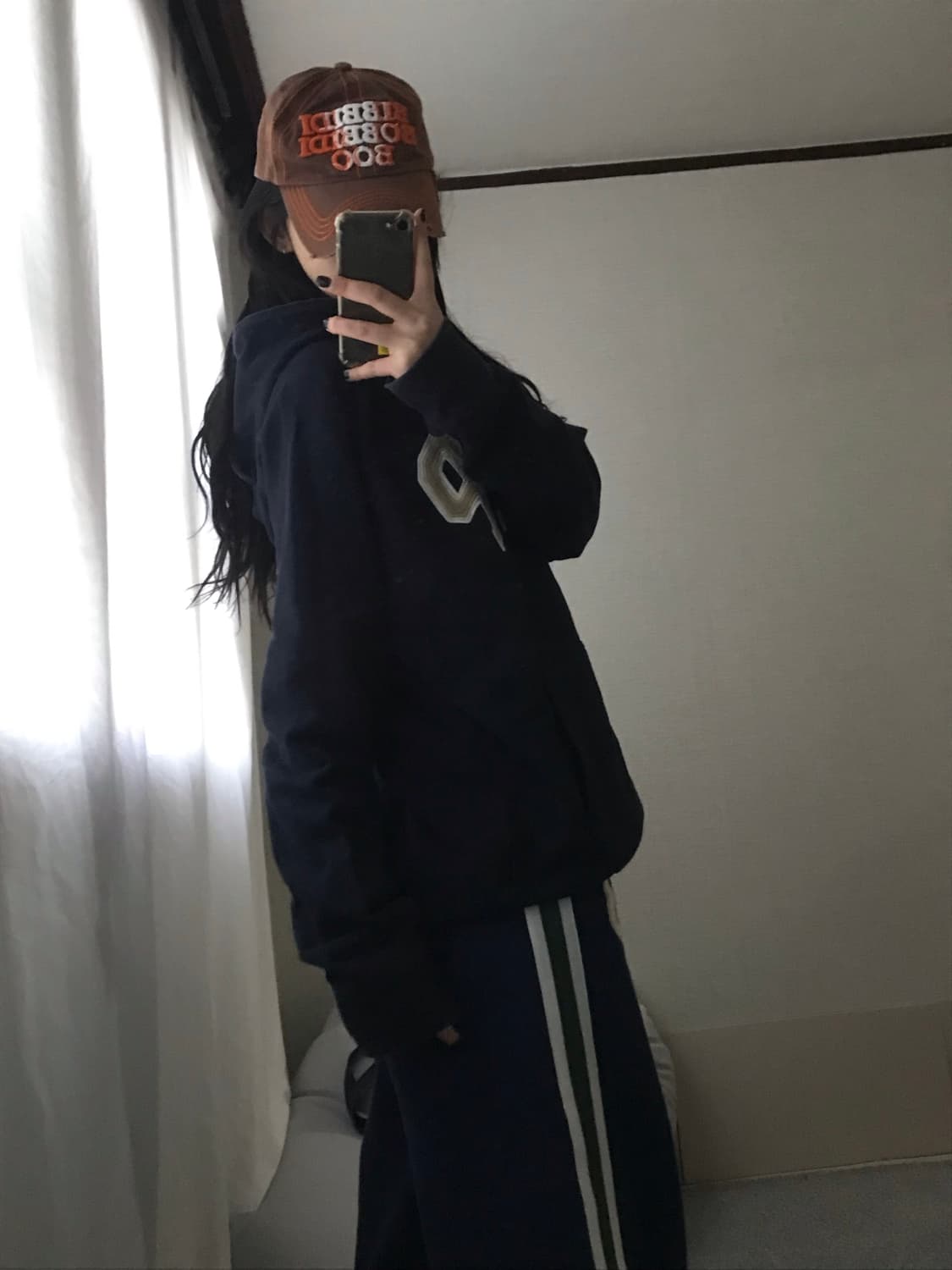 갭 네이비 오버핏 후드티 상품이미지6