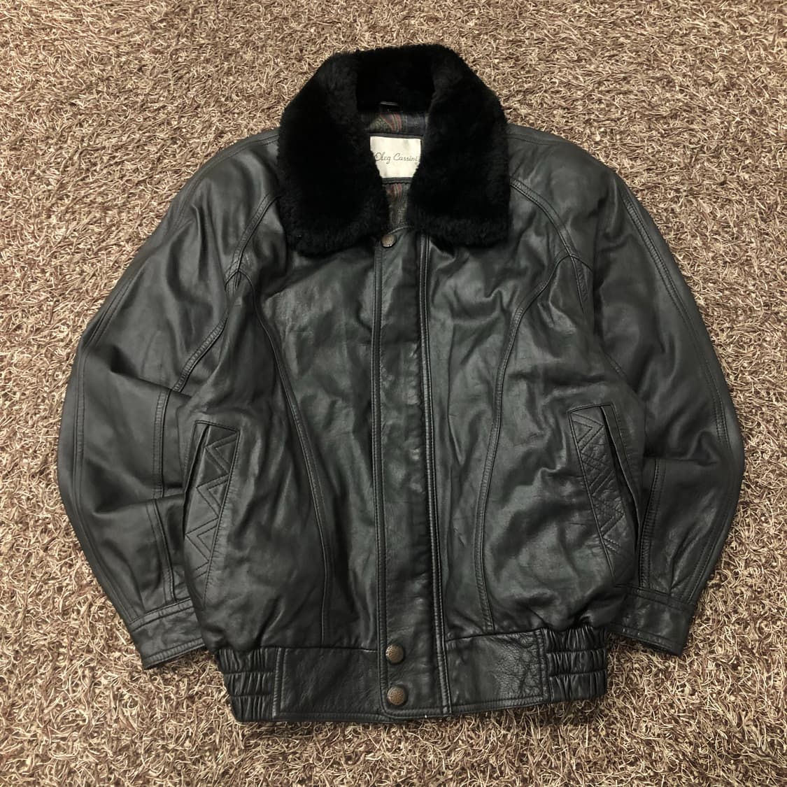 빈티지 양가죽 봄버 레더 가죽 자켓 상품이미지1