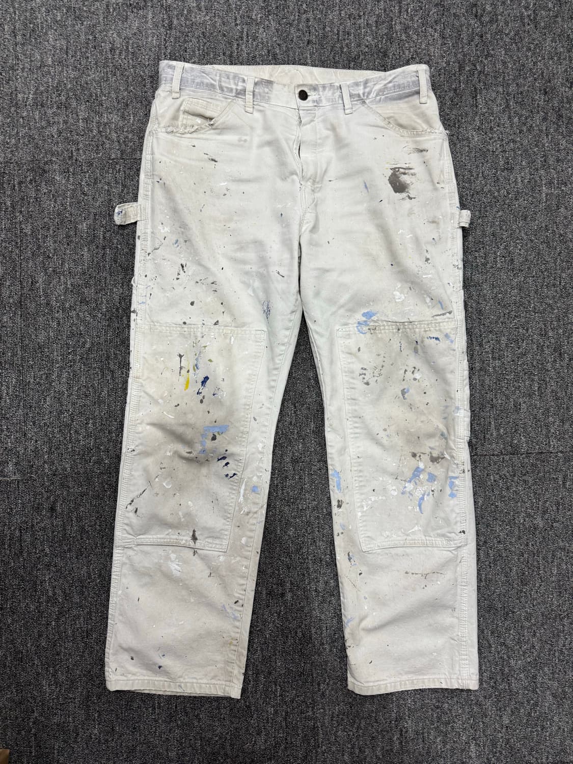 올드 빈티지 디키즈 더블니 화이트 페인트 팬츠 34 상품이미지2