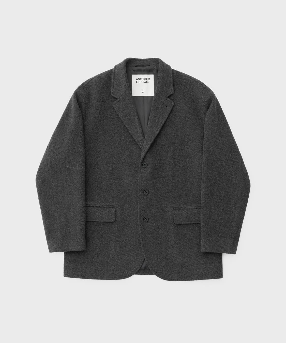 어나더오피스 3 button 자켓 차콜 상품이미지1