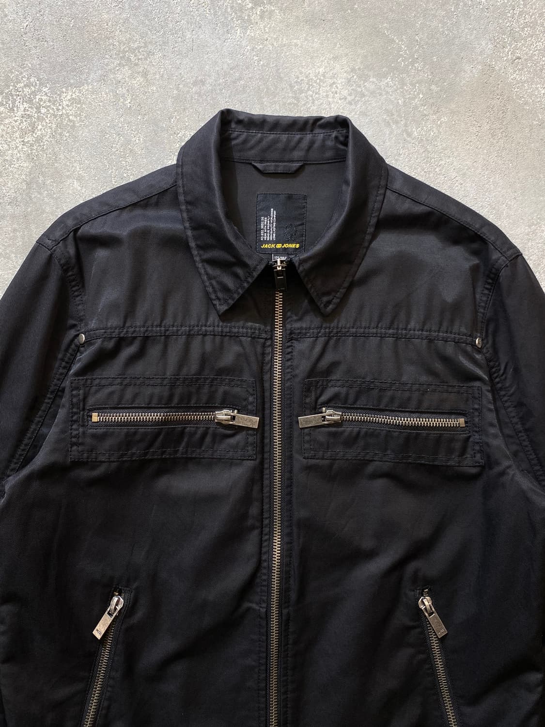 [L] Jack & Jones 빈티지 블랙 코팅 싱글 라이더 자켓 상품이미지2