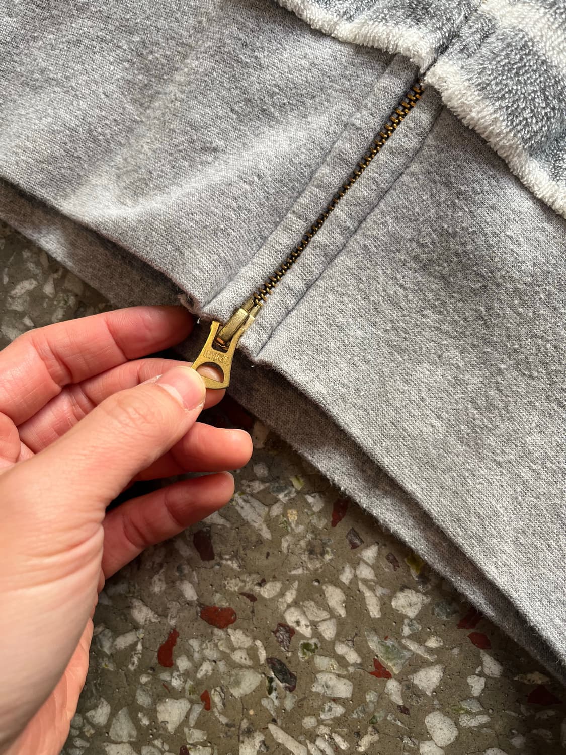 Tmt 그레이 보더 2way 후드집업 상품이미지6