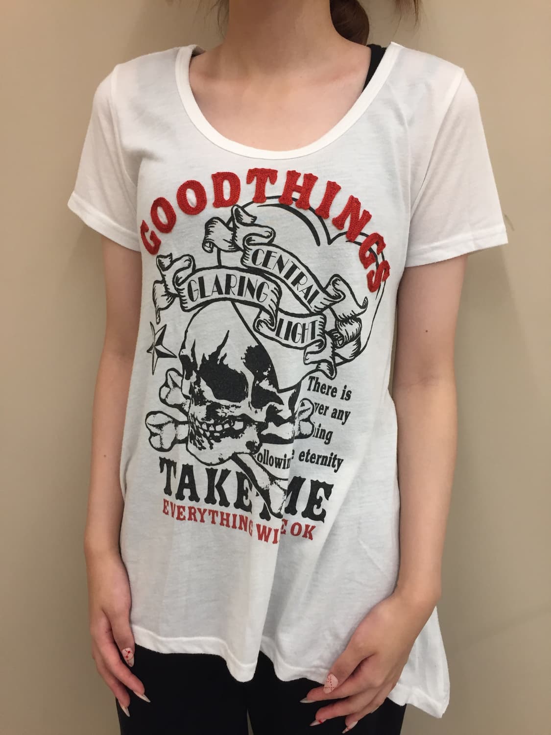 Sky Bomber Skull  Graphic T-Shirt  상품이미지3