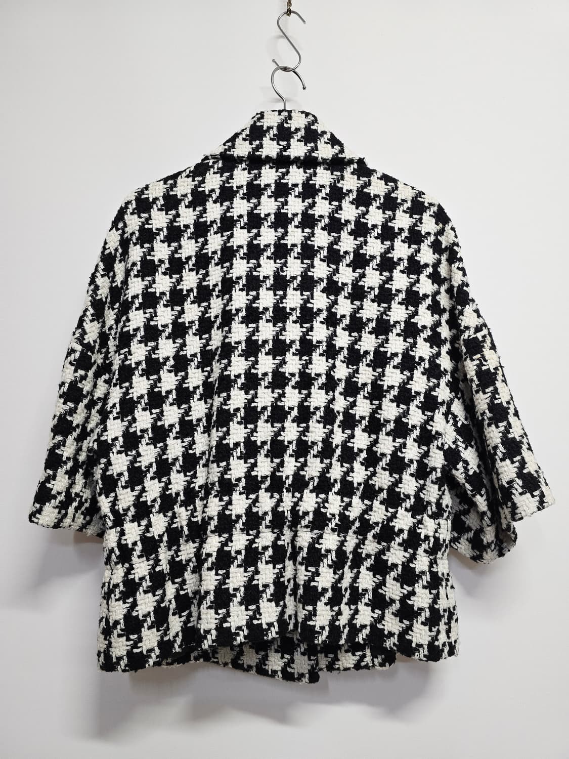 톰보이 하운드투스 트위드 하프 코트 자켓 90 상품이미지5