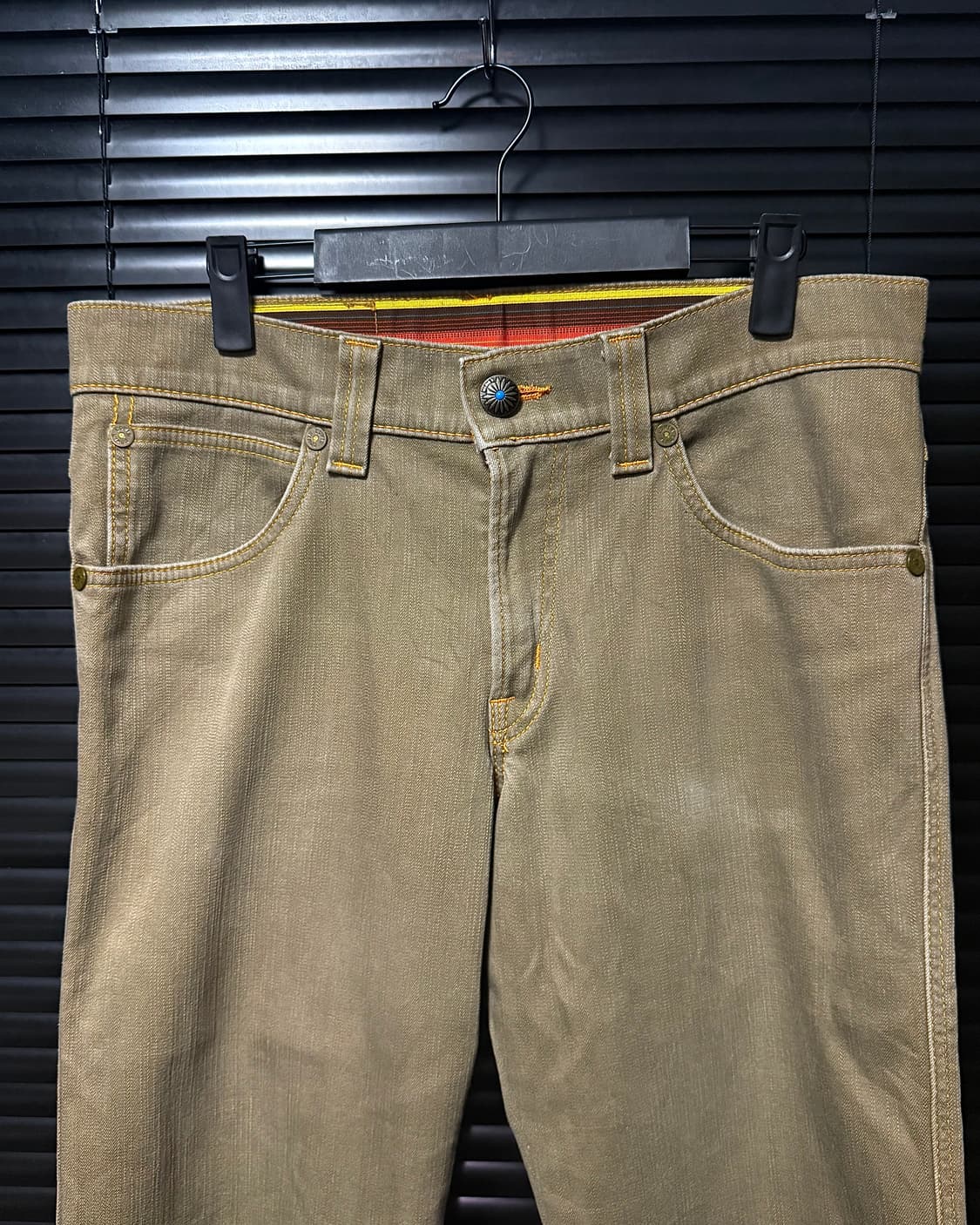 에드윈 503 일본 베이지 데님 31 웨스턴 가죽 스웨이드 나바호 터키석 상품이미지2