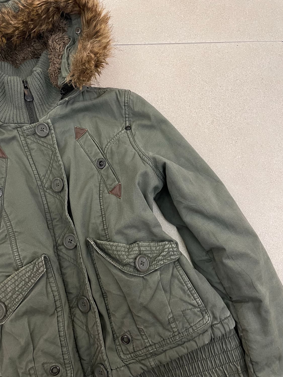 카키 y2k 퍼 야상  상품이미지2