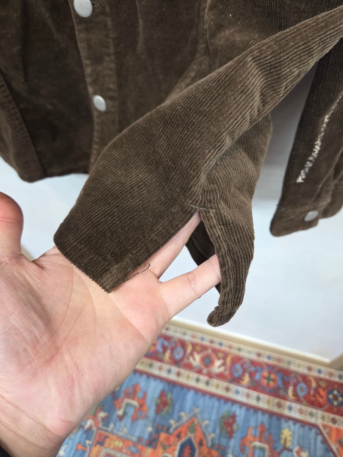 Gu 레터링 옆트임 코듀로이 셔츠자켓 100 상품이미지8