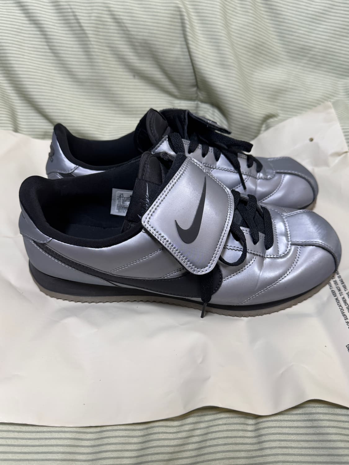 나이키 코르테즈 레더 메탈릭 쿨 그레이 265 상품이미지4