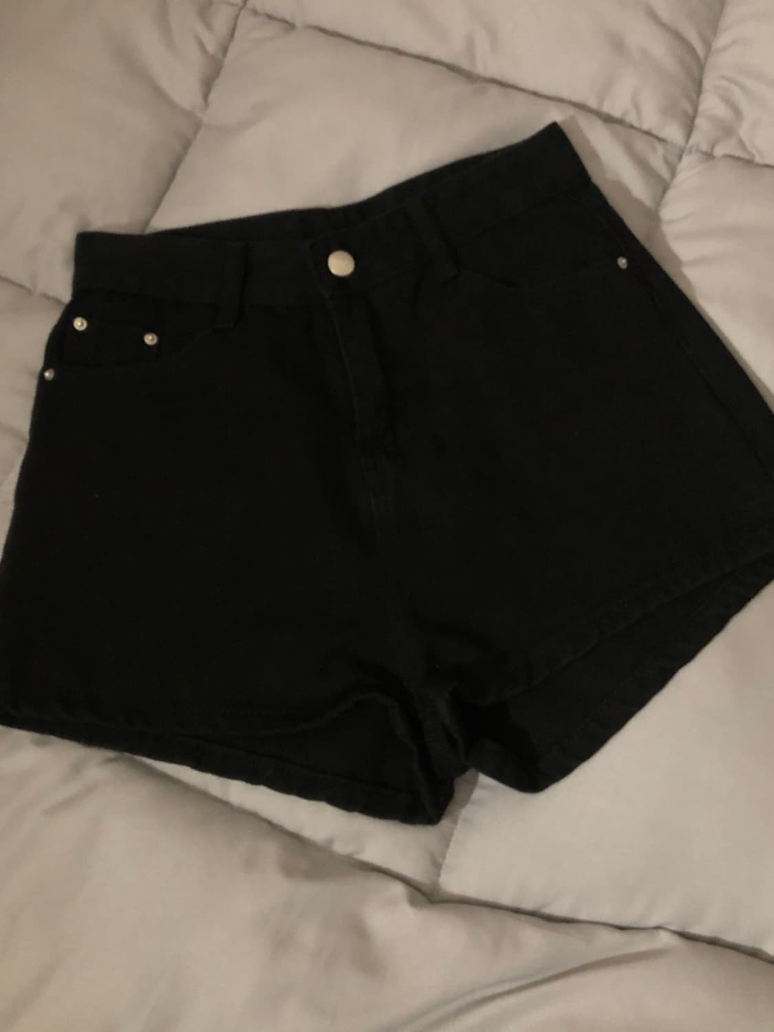 코튼 숏팬츠 블랙 상품이미지2