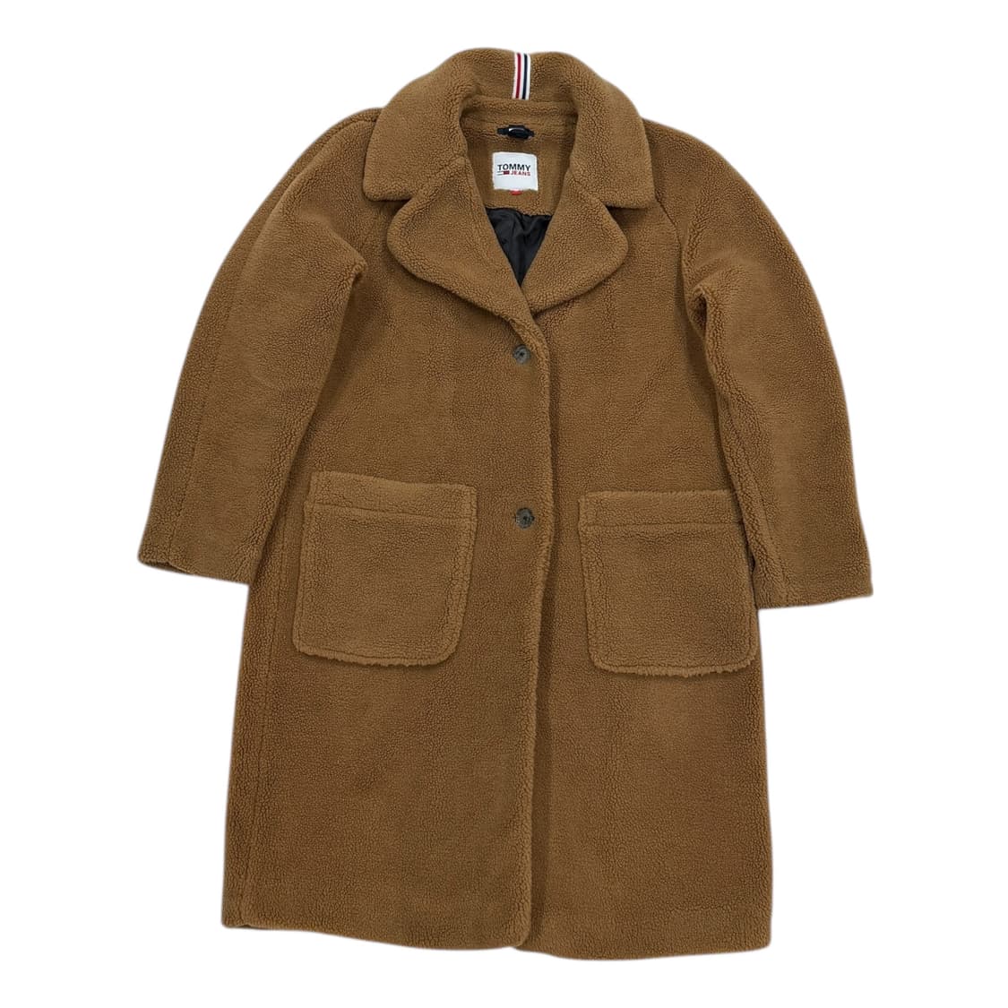 타미진스 화사 테디 플리스 후리스 롱코트 자켓 브라운 XS 상품이미지1