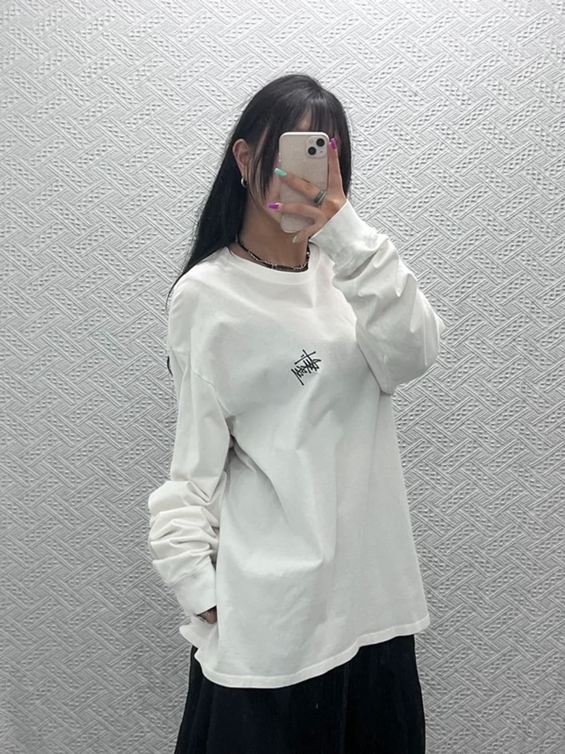 스투시 빅로고 백프리팅 롱슬리브 긴팔티 XL C07334 상품이미지1