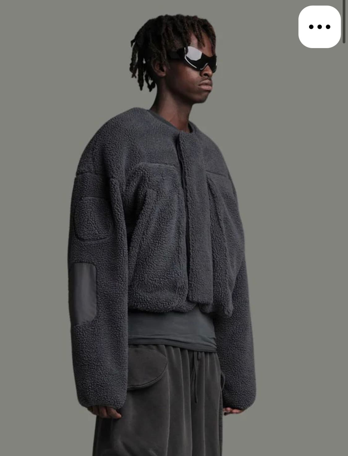 [XXL] 엔타이어 스튜디오 플러피 차콜 후리스 자켓 상품이미지1