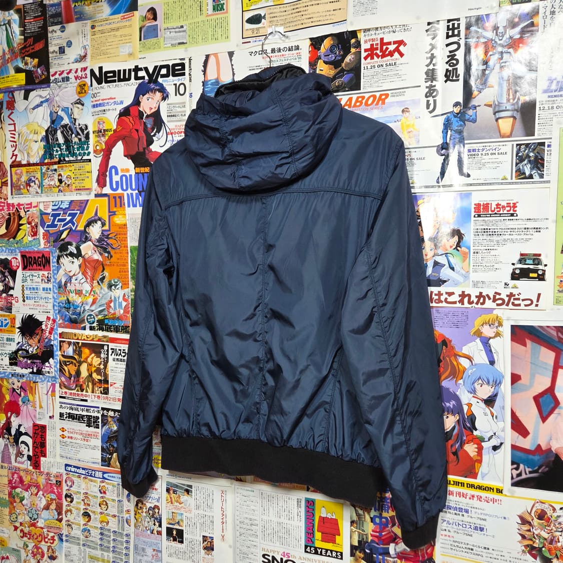 TBJ 빈티지 락시크 네이비 하이넥 바람막이 블루종 상품이미지5