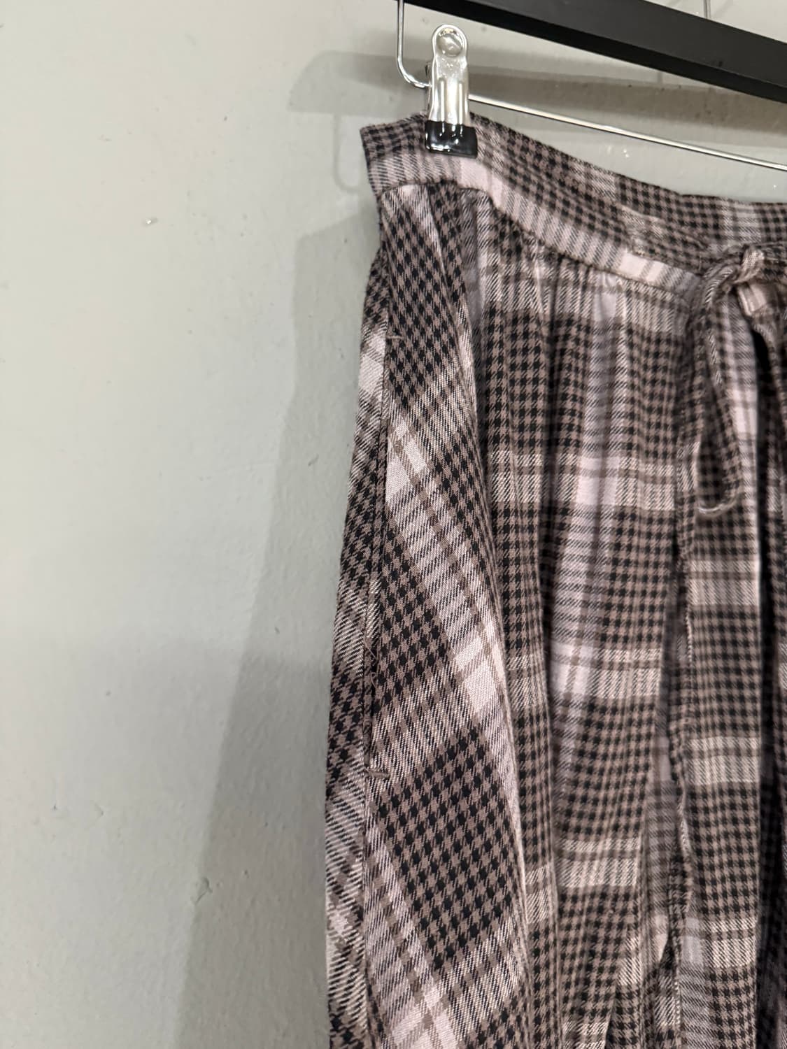 check pattern wrap detail skirt 상품이미지7