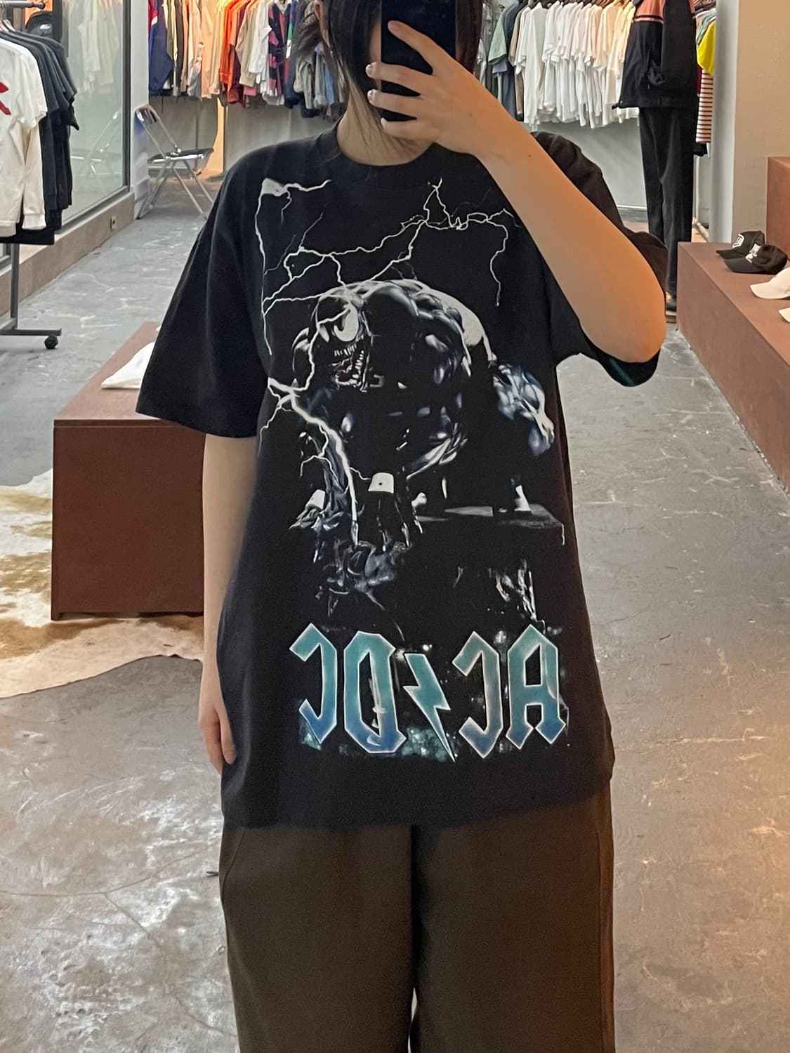 빈티지 베놈 ACDC 프린팅 반팔 H2531 상품이미지1