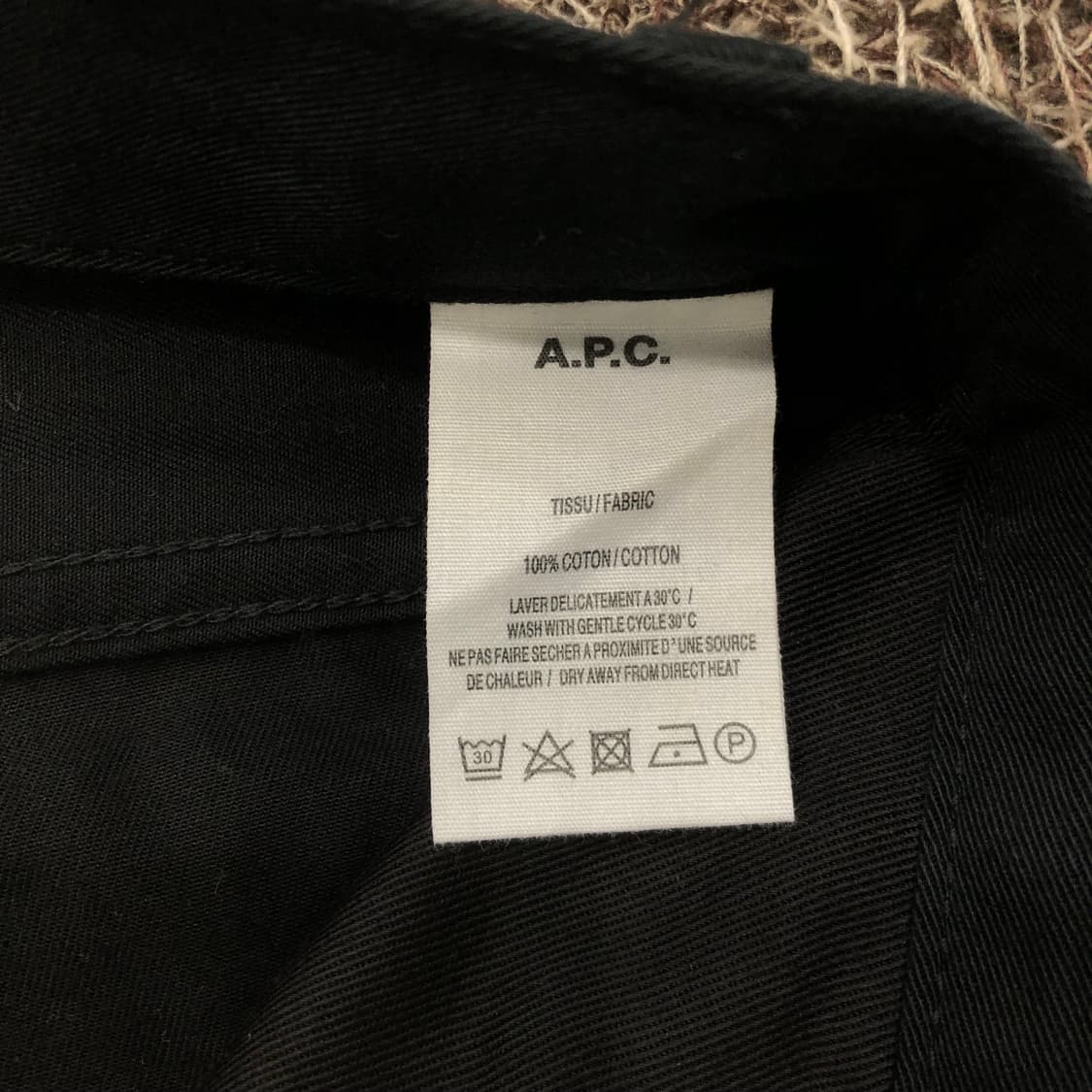 APC 아페쎄 블랙 면바지 코튼 팬츠 상품이미지6