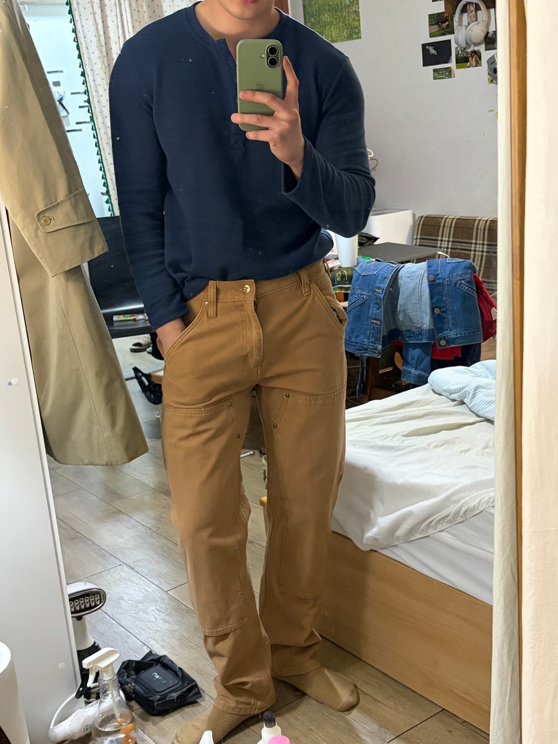 32) 칼하트 더블니 팬츠 브라운 상품이미지9