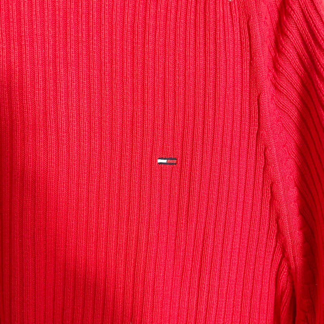 D2 타미힐피거 빈티지 레터링 라인 니트 XXL사이즈 상품이미지4