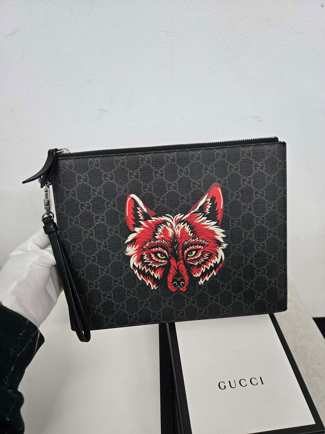 [보증서 정품] 구찌 레드울프 클러치백 상품이미지1