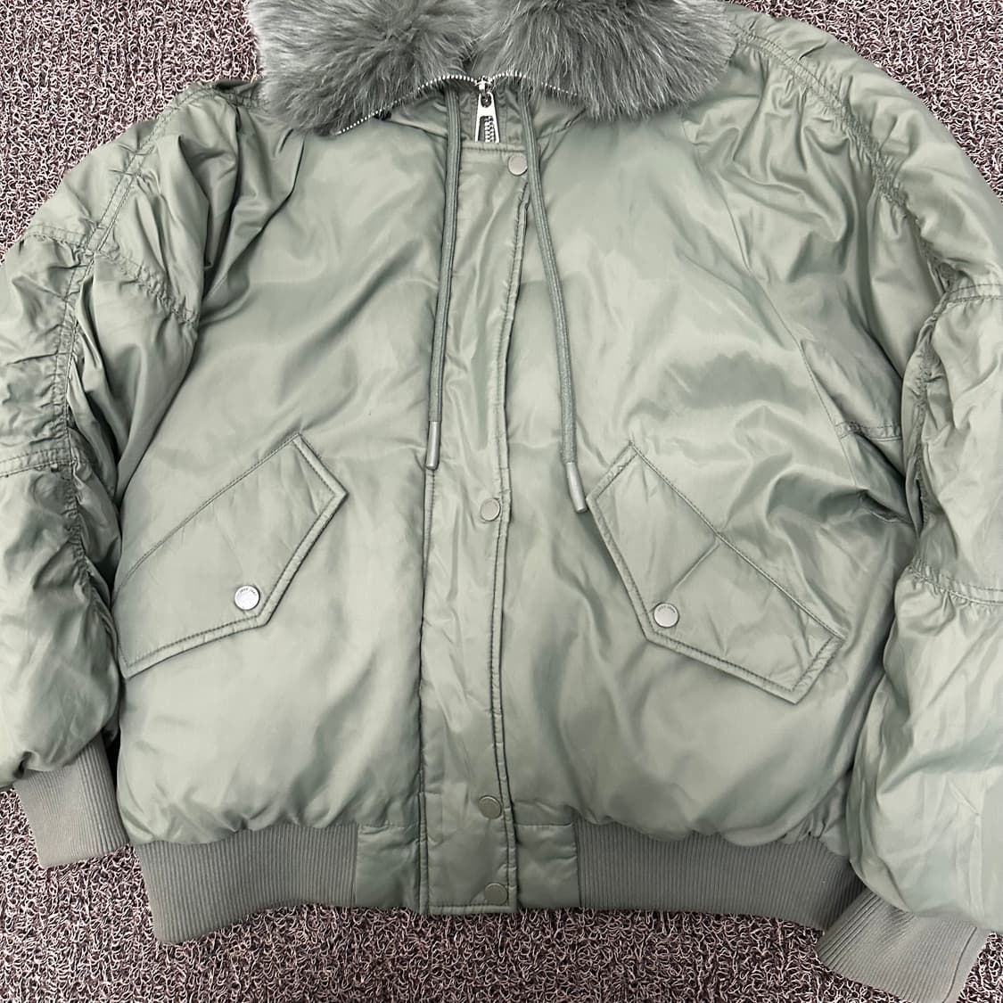 JUCYJUDY 쥬시쥬디 여성 덕다운 패딩 야상 점퍼 85(XS) 상품이미지3