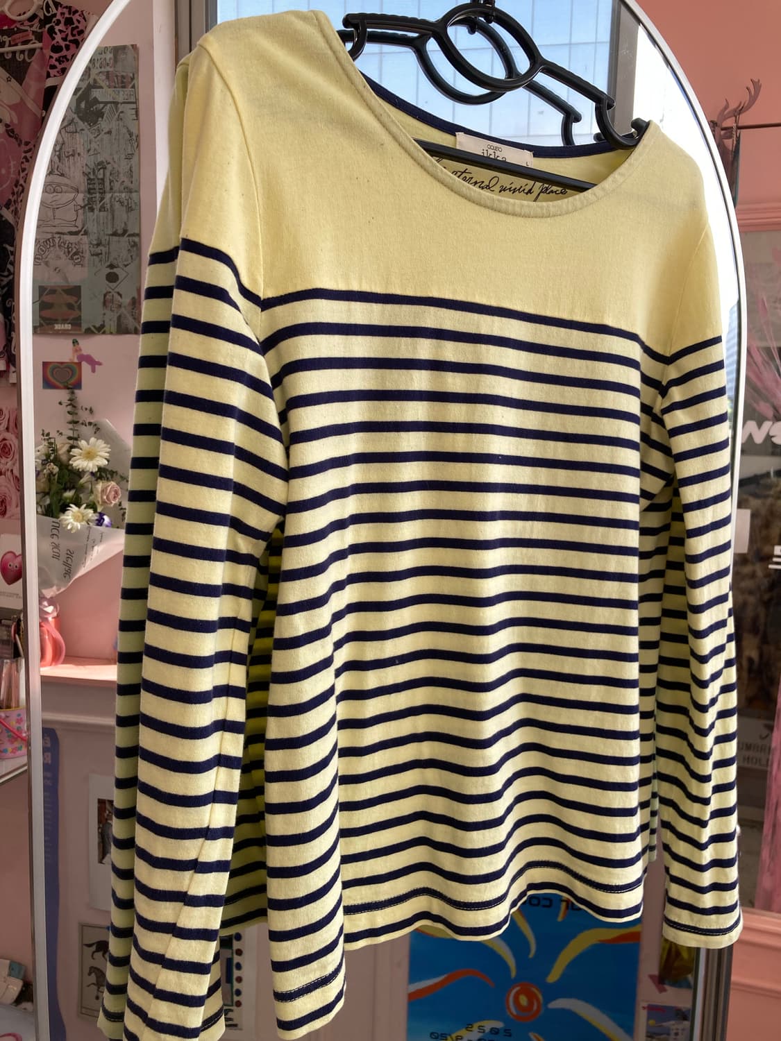 옐로우 스트라이프 롱슬리브 상품이미지3