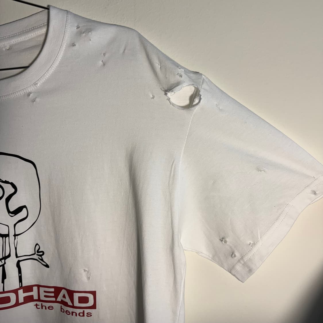 락스타 라디오헤드 빈티지 데미지 디스트레스 밴드 티셔츠  상품이미지5