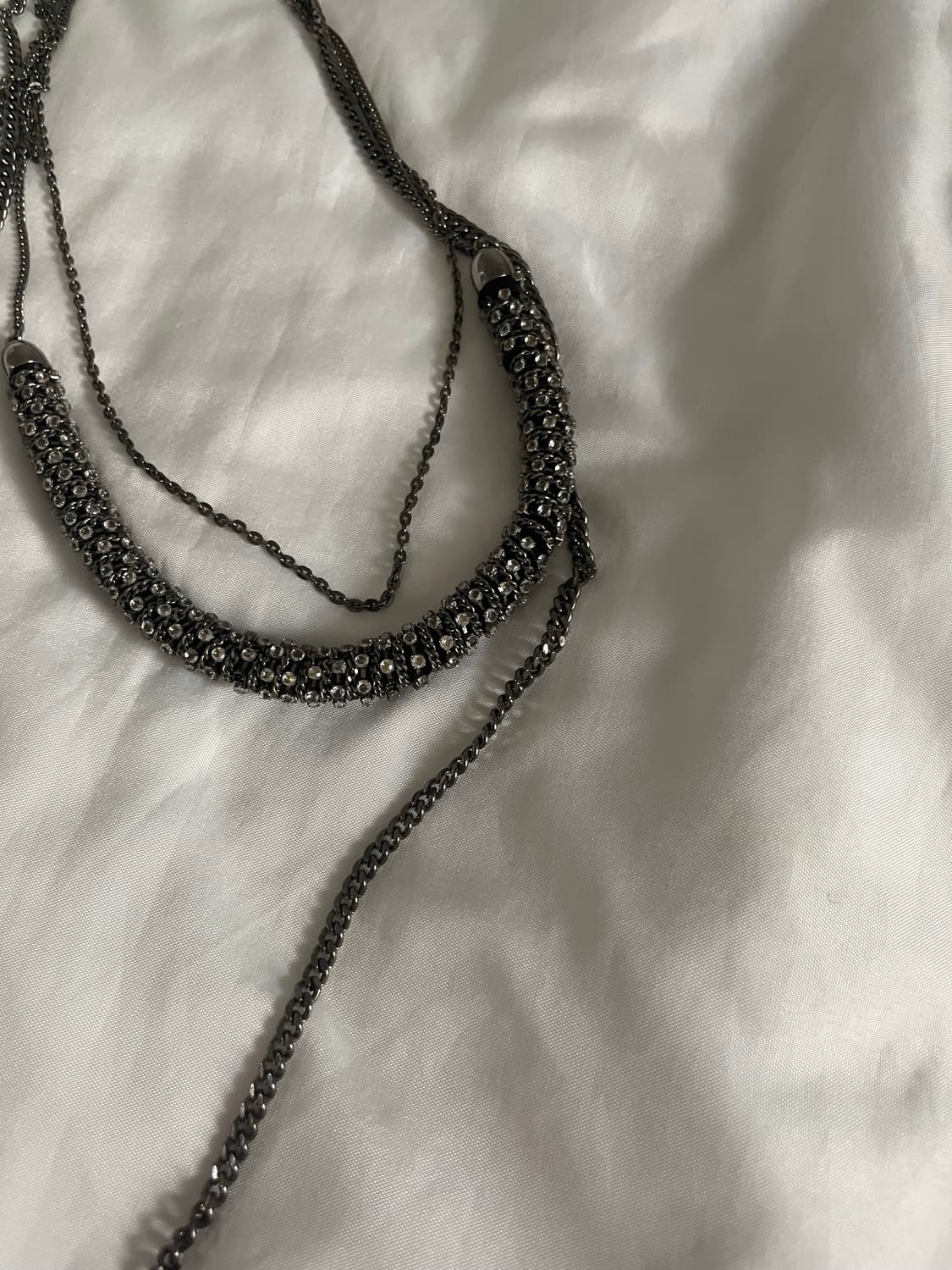 빈티지 큐빅 레이어드 목걸이 상품이미지5