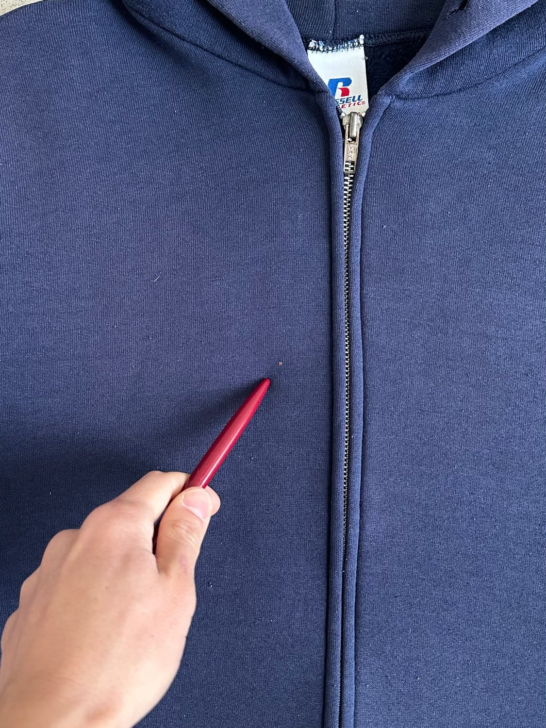 00s 빈티지 러셀 후드집업 네이비 XL 상품이미지5