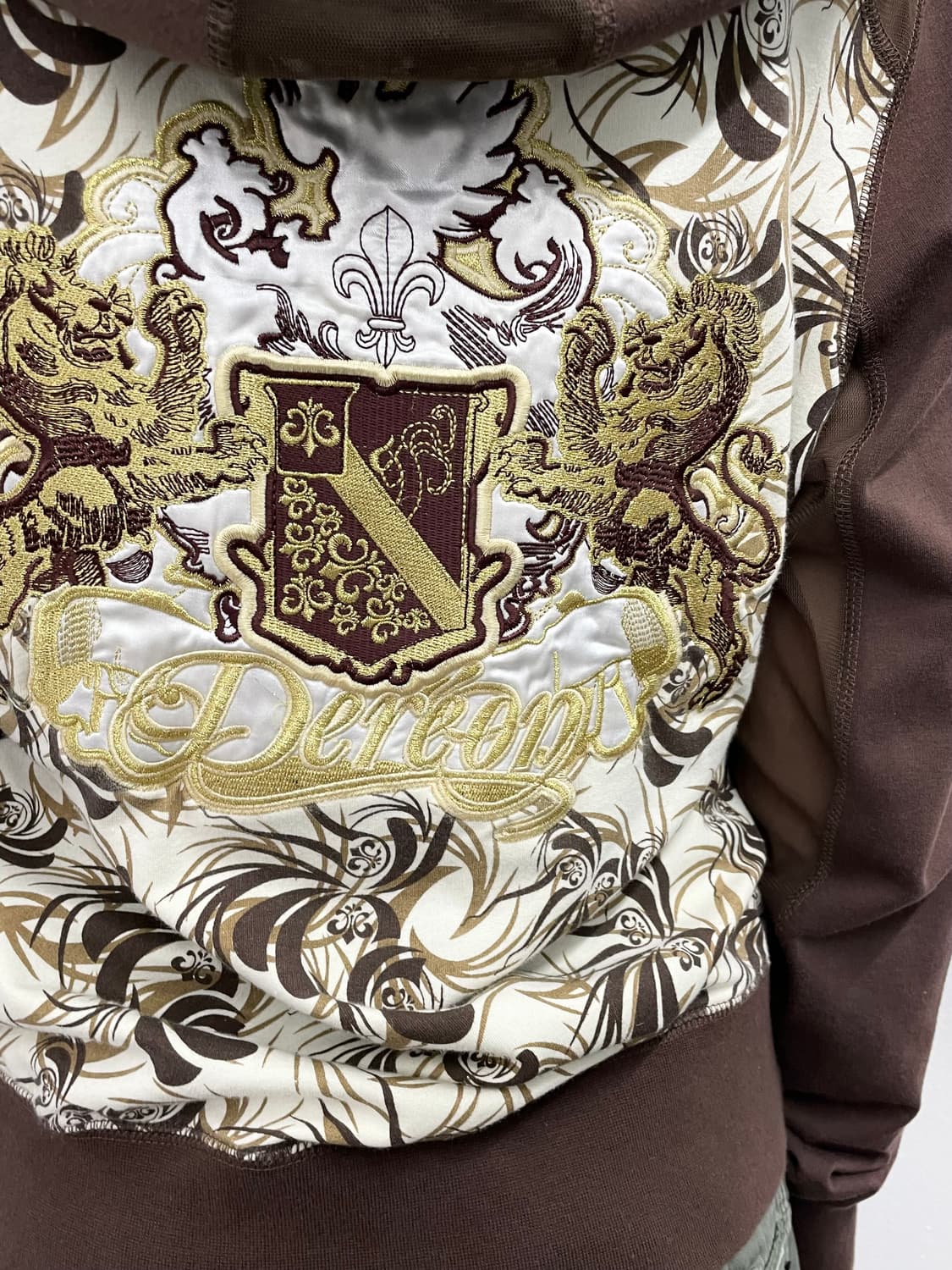 y2k 메쉬 자수 디테일 후드집업 *레어 상품이미지4