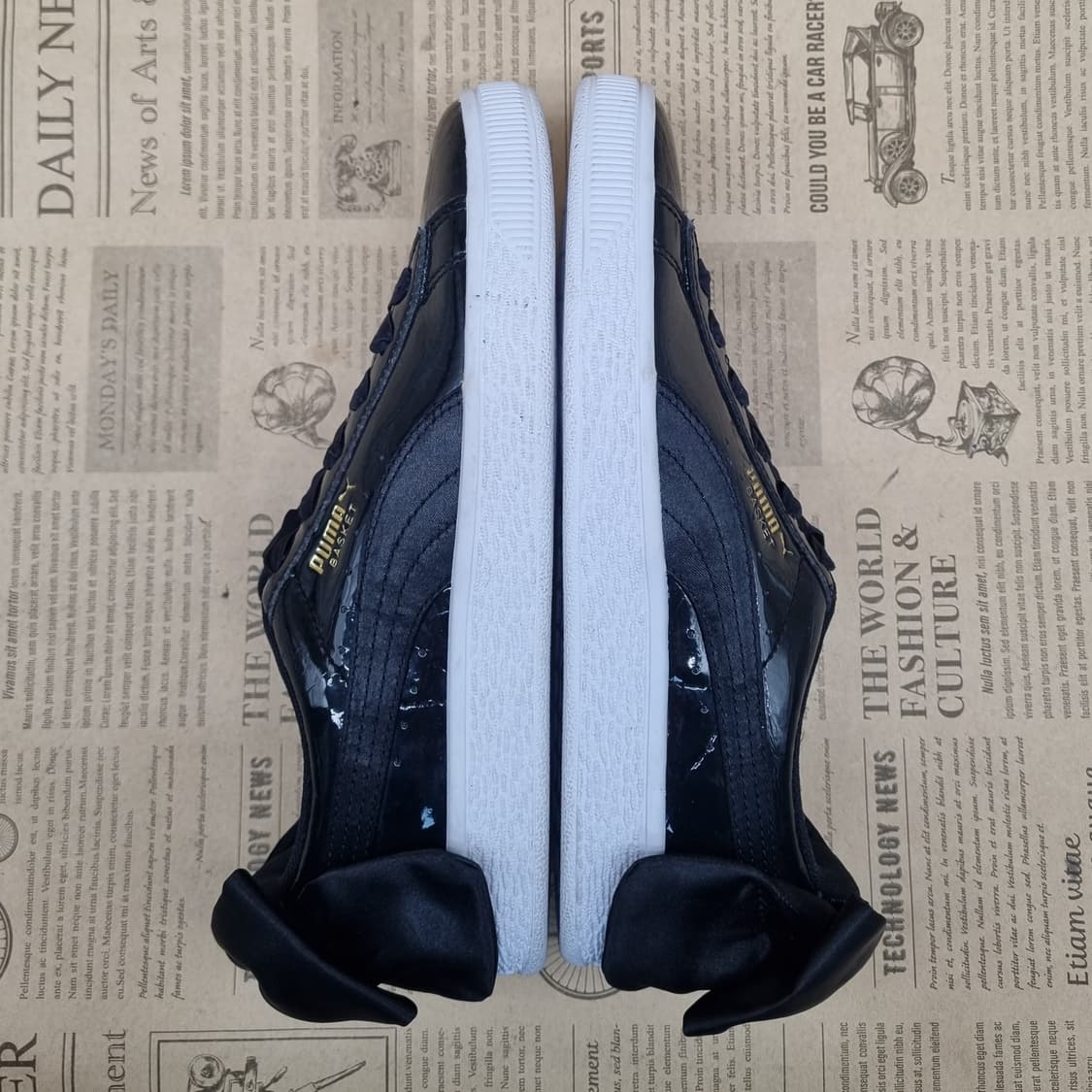 푸마 바스켓 리본 블랙 여성 스니커즈220 상품이미지5