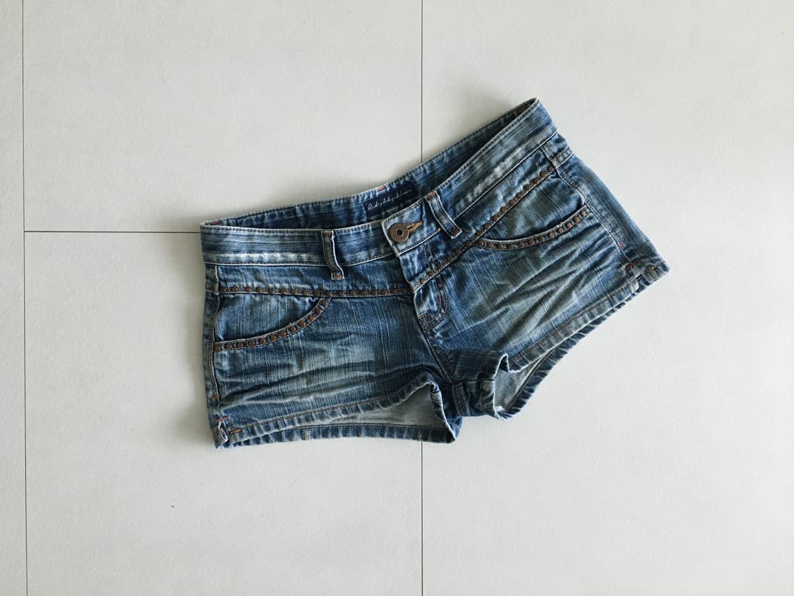 stud denim micro shorts 상품이미지1