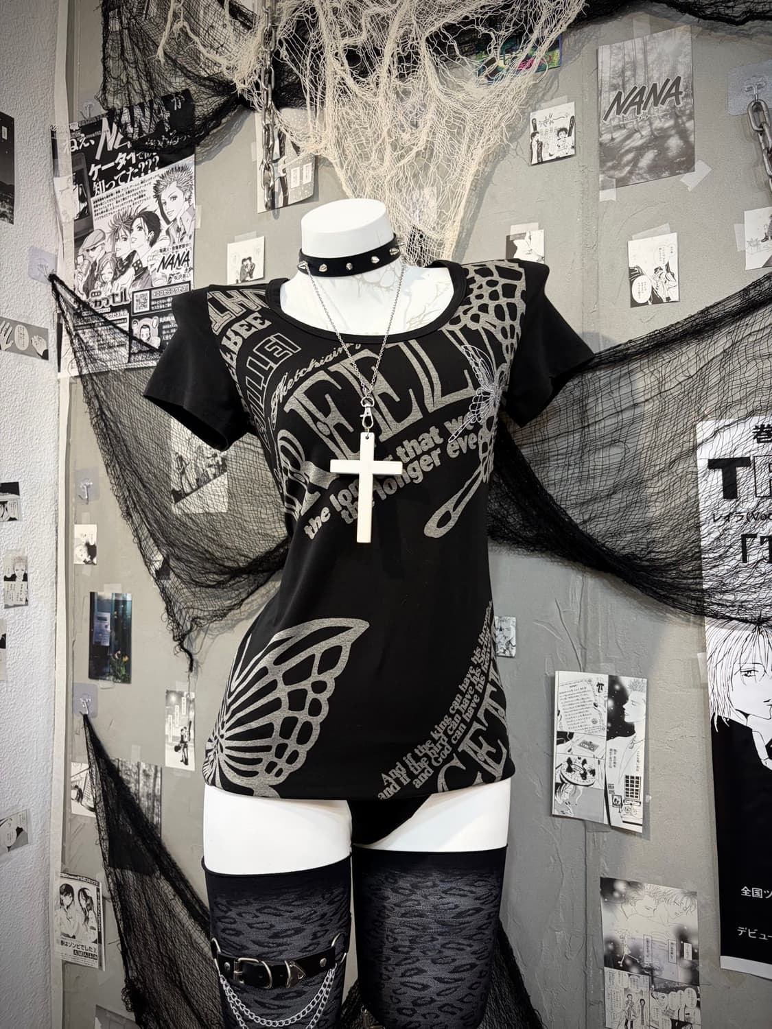 PUNK butterfly web detail short sleeve 상품이미지7