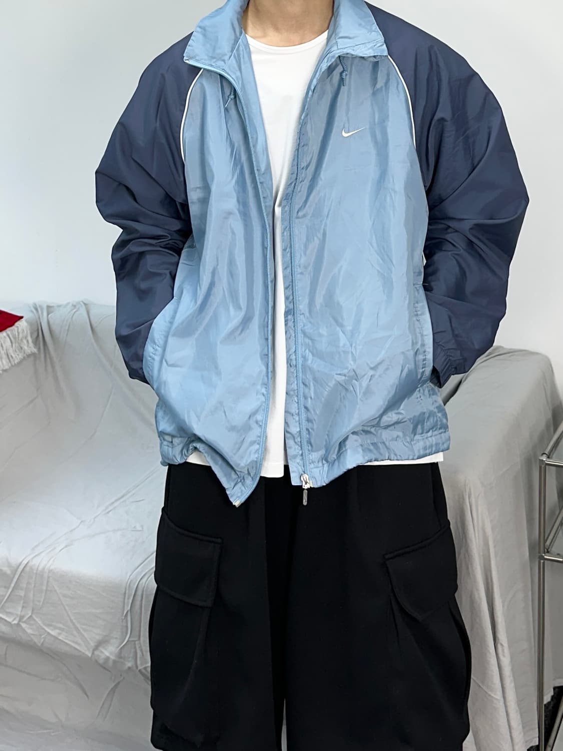 나이키 00s 블루 올드스쿨 바람막이 100 상품이미지4