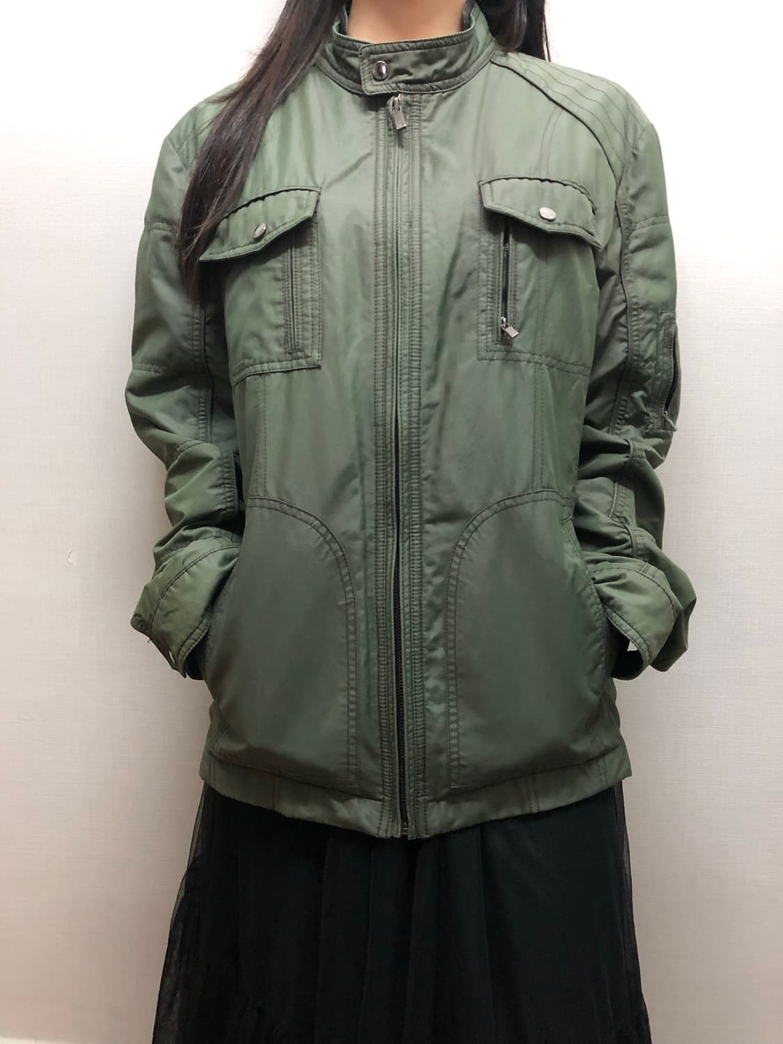 빈티지 그린 펑크 점퍼 상품이미지4