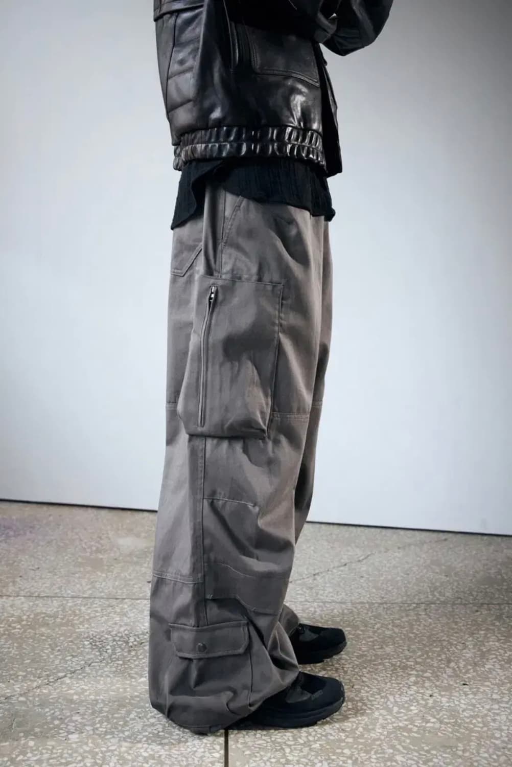 해칭룸 Zip Cargo Work Pants Mud Brown 상품이미지3