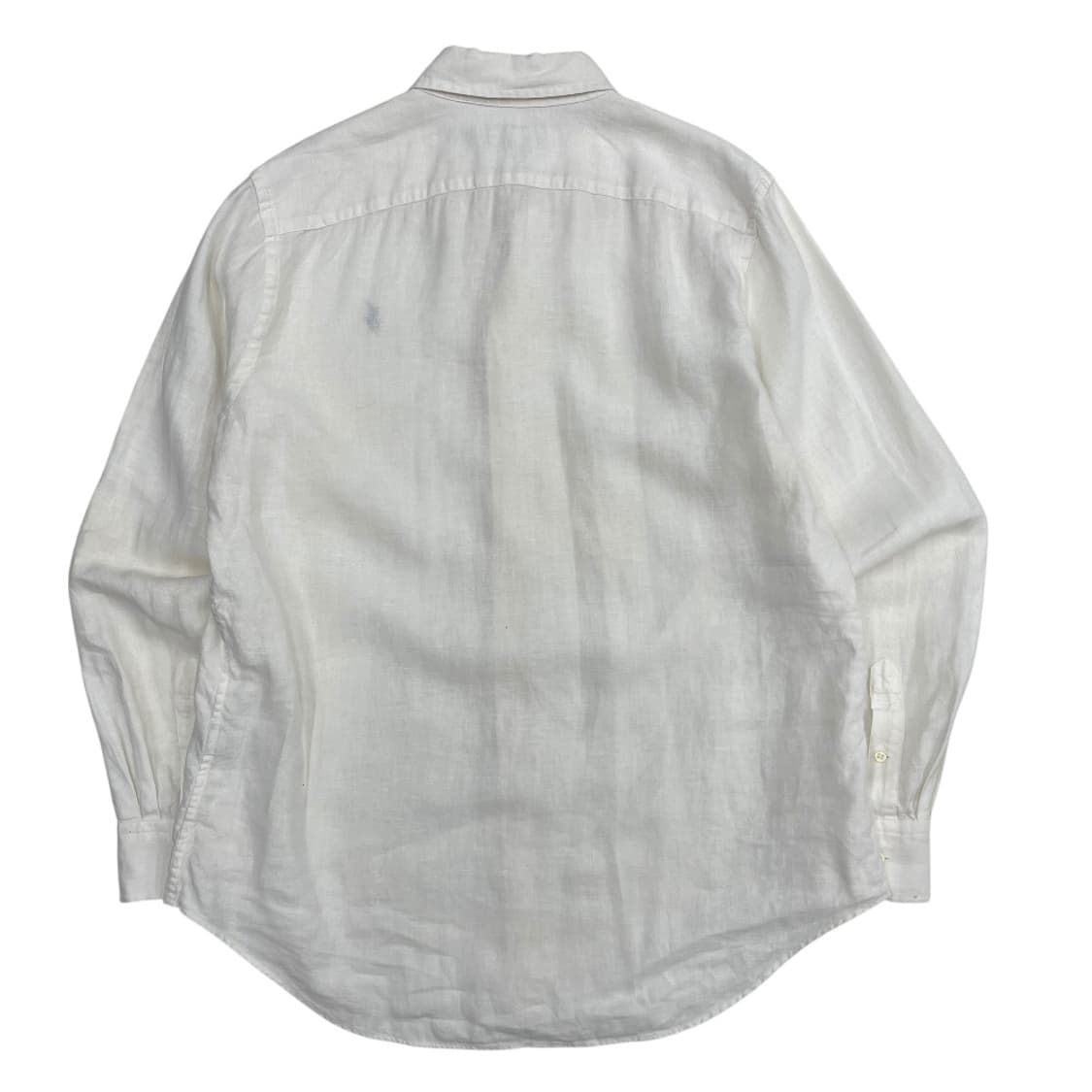 폴로 랄프로렌 네이비포니 화이트 린넨 셔츠 L 상품이미지3