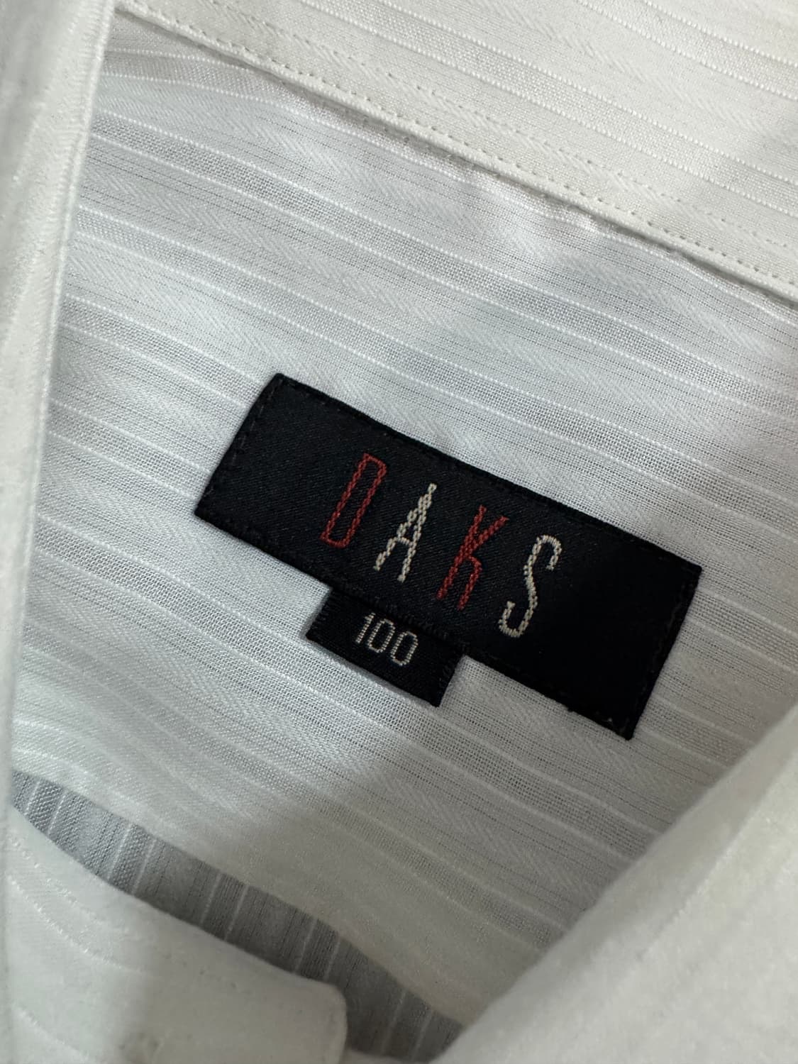 닥스 화이트 스트라이프 긴팔 정장 셔츠 L 상품이미지3