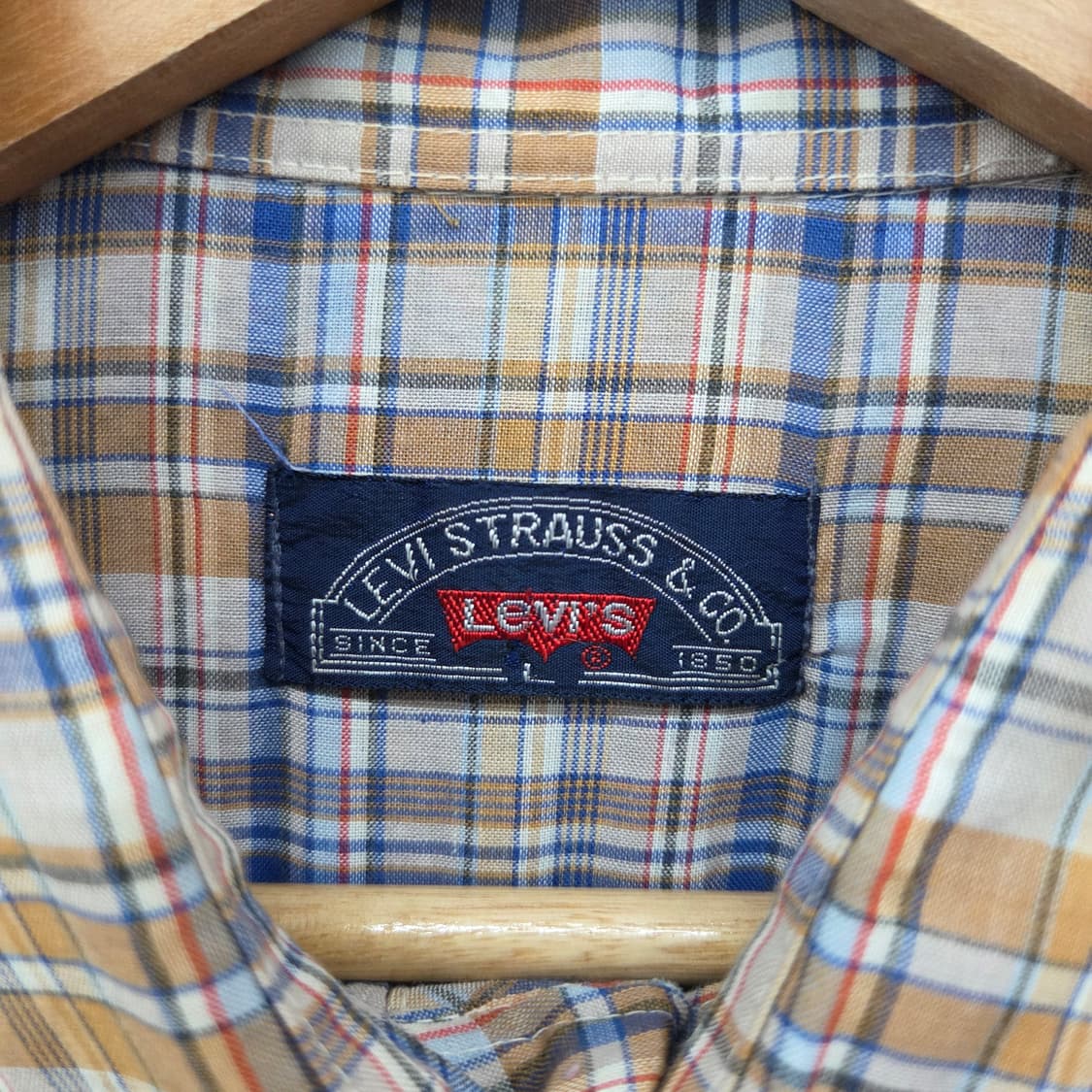 리바이스 웨스턴 체크 셔츠 남방 여L 상품이미지5