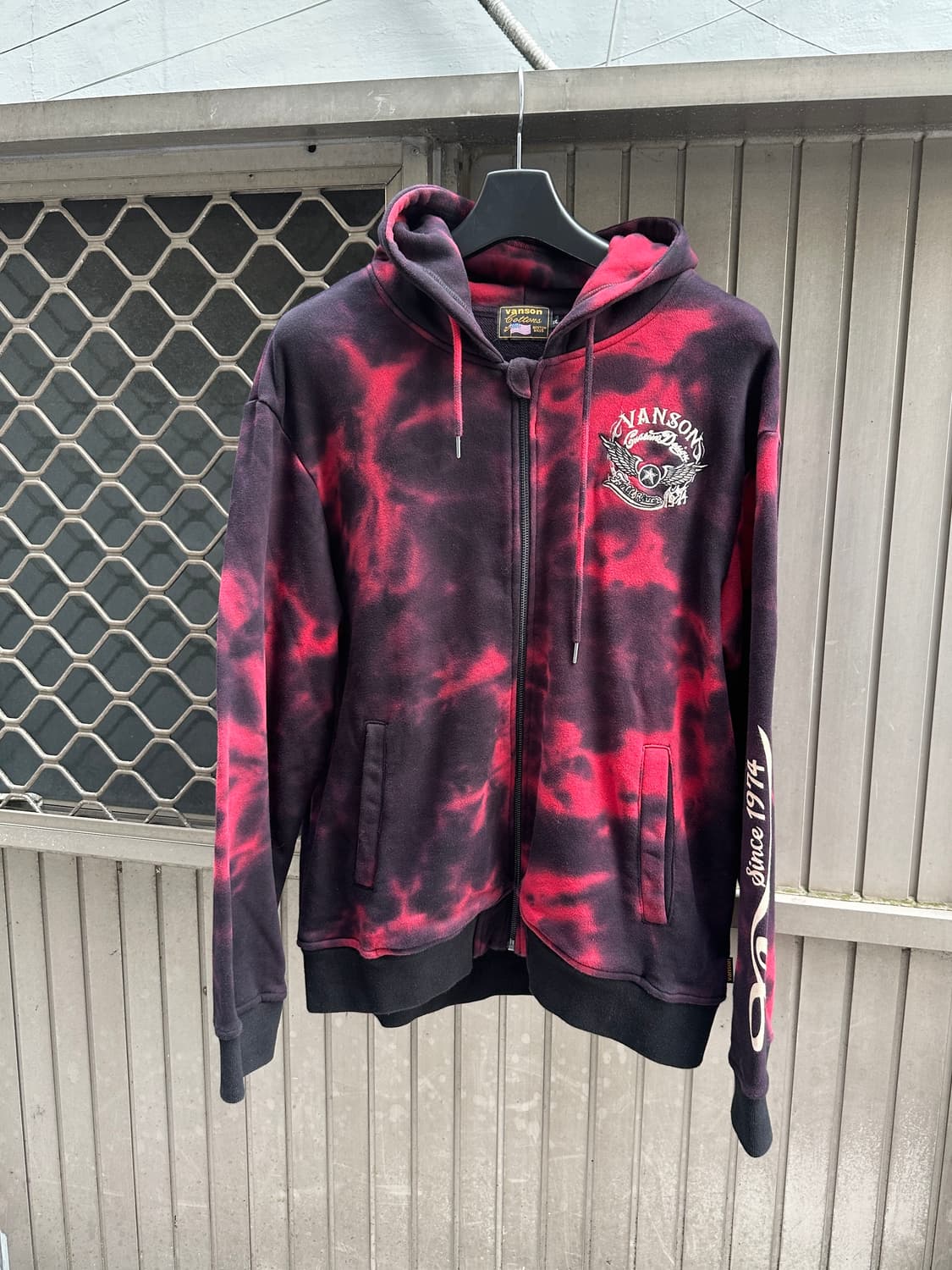 VANSON embroidery hood zip up 상품이미지6