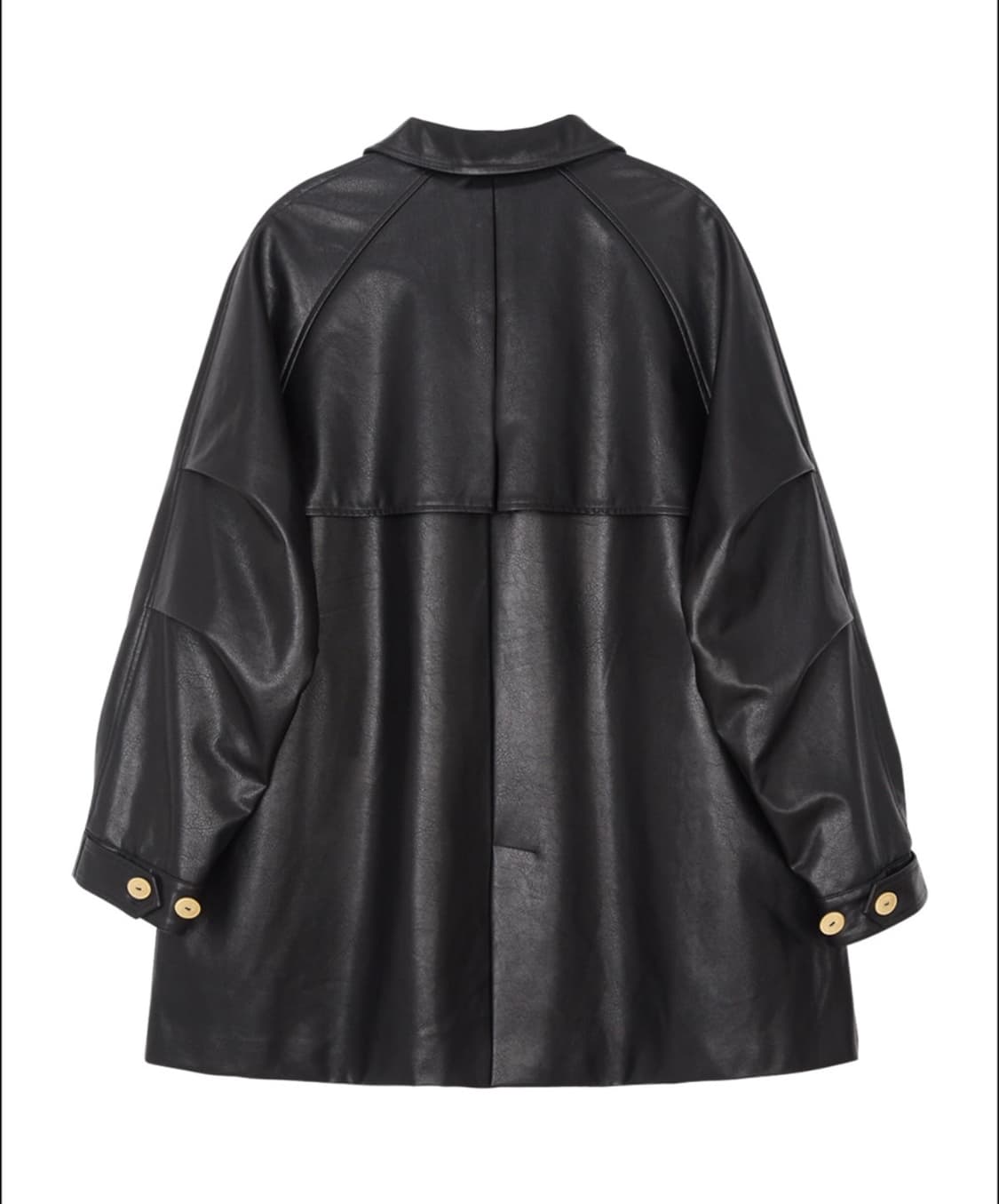 비터셀즈 아리아 레더 하프 코트 블랙 새상품 상품이미지2