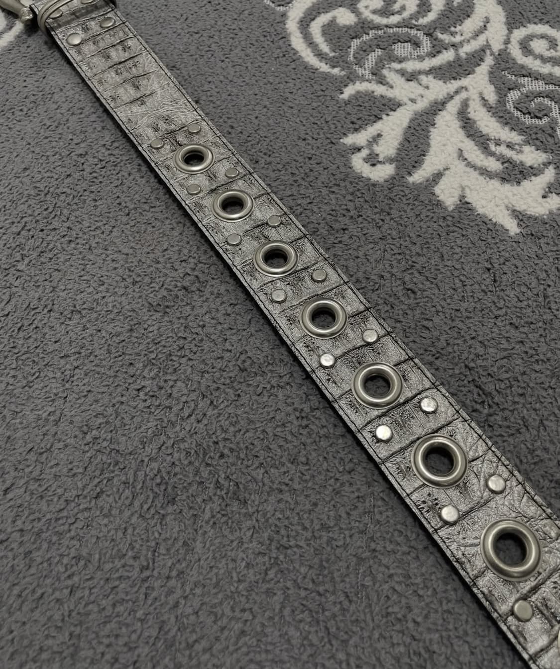 빈티지 실버 레더 웨스턴 벨트 상품이미지3