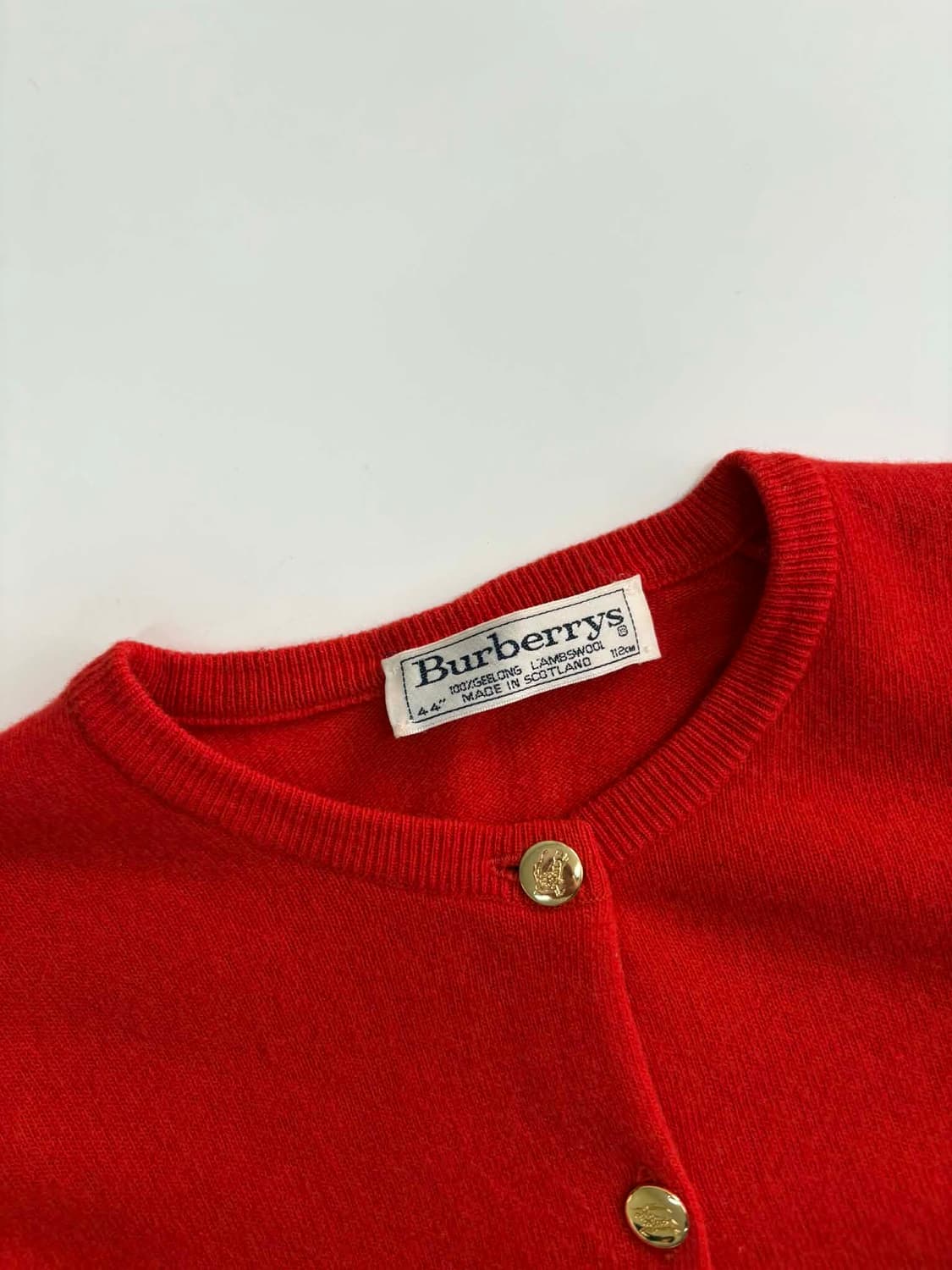 버버리 골드 버튼 울 니트 가디건 상품이미지3